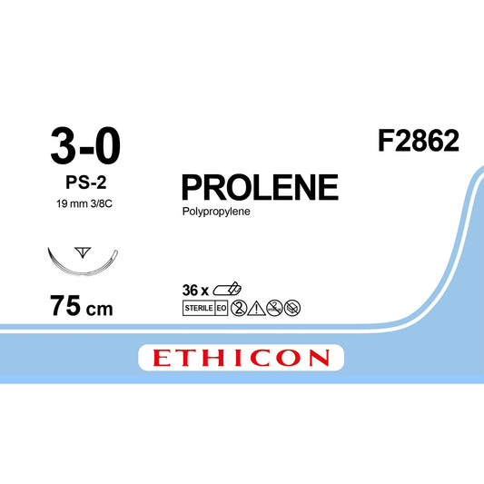 PROLENE Undyed Monofilament Animal Wound Closure 3-0 75cm - Box of 36
