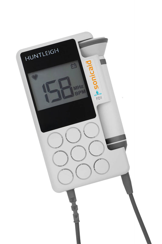 Sonicaid FD1 Foetal Heart Rate Display Doppler With Fixed Waterproof 2MHz Probe - Huntleigh