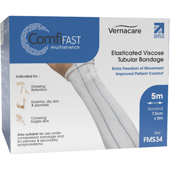 Comfifast Large Stretch Bandage 7.5cm x 5m Blue