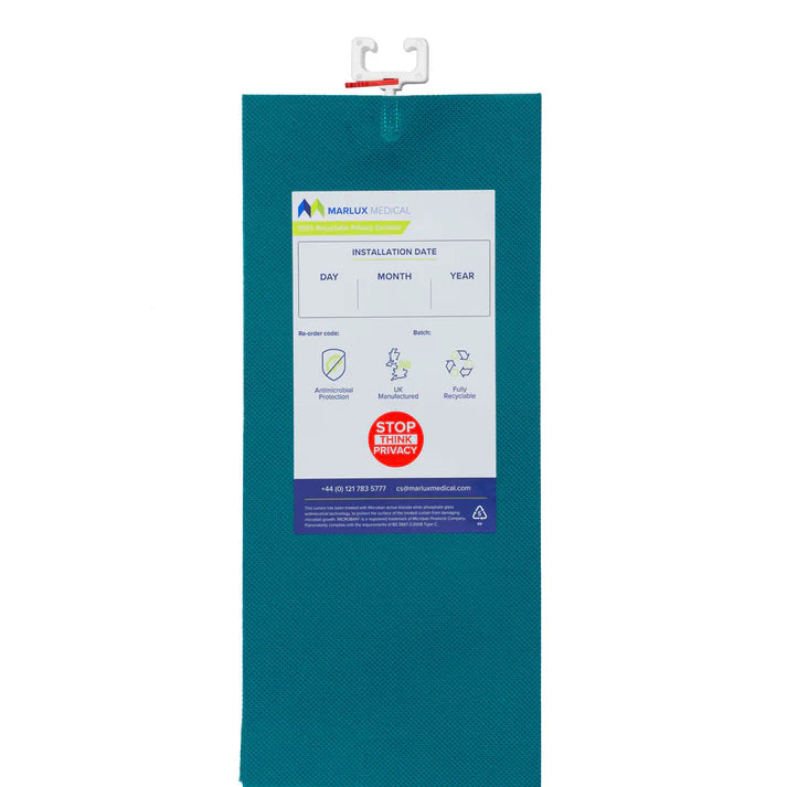Marlux Medical Antimicrobial Treated Cubicle Curtain 2400mm x 1950mm - External Hanging Fast Fit - Case of 24 - 