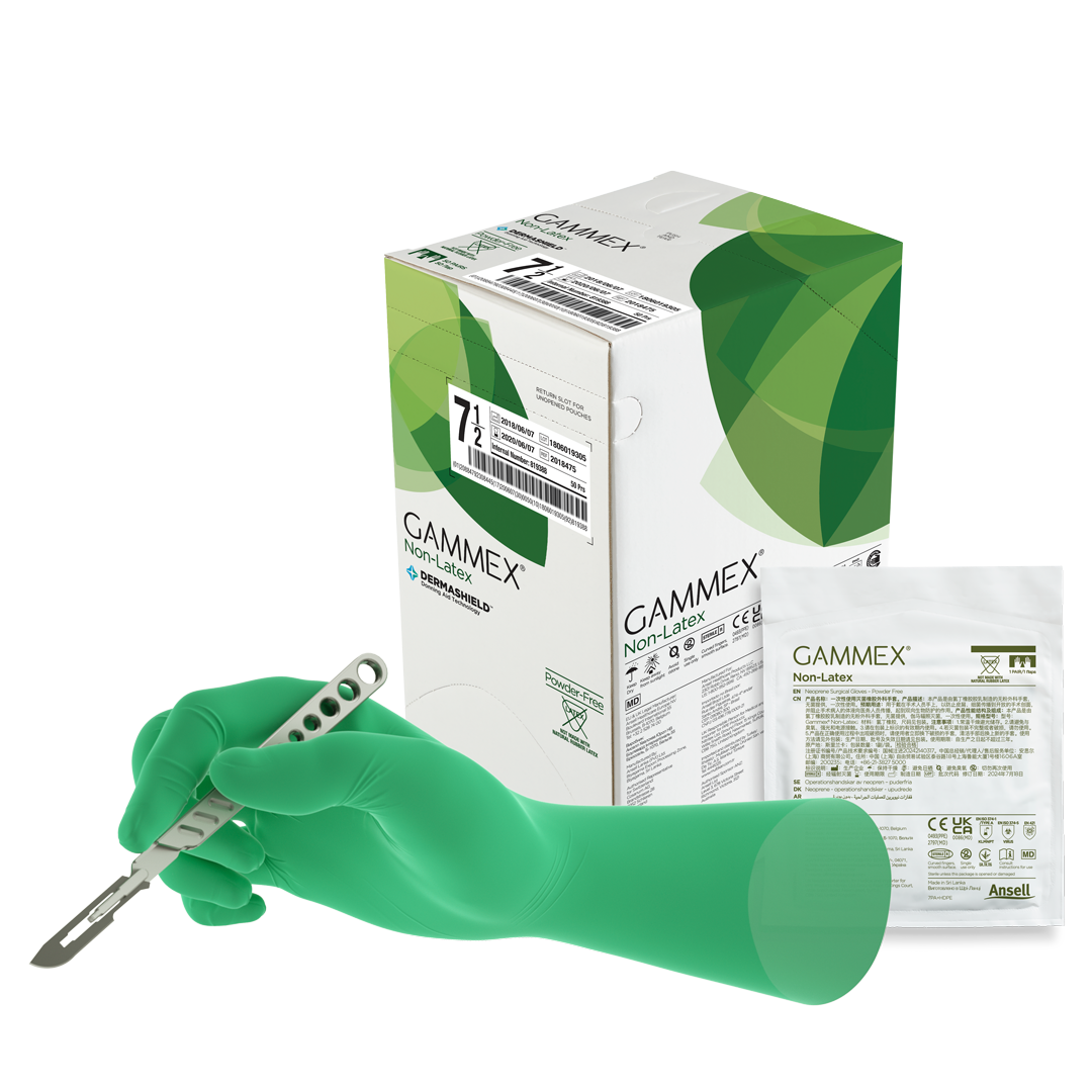 Gammex Sterile Non-Latex Neoprene Surgical Gloves - Box of 50 - 