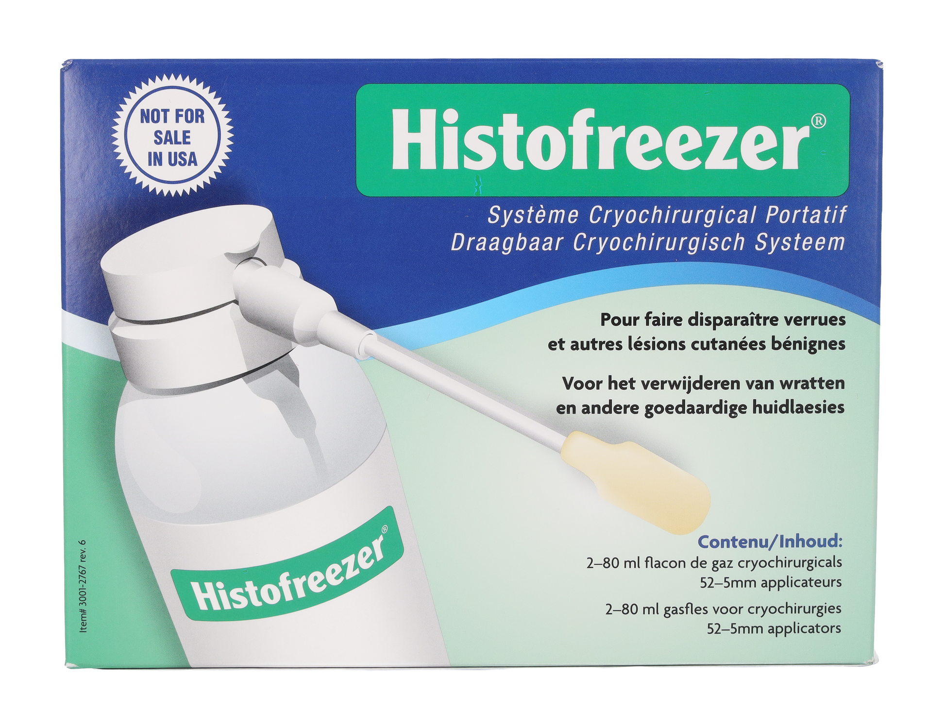 Histofreezer Portable Cryosurgical System - 5mm x 52 Standard Applicators - 2 x 80ml Bottles - Histofreezer