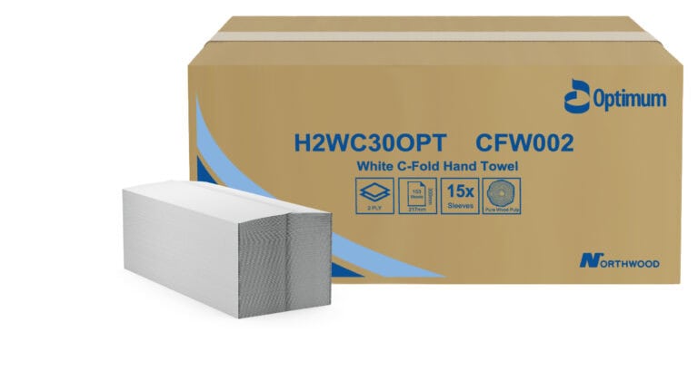 2 Ply White C fold Pure 210mm x 307mm x 2295 sheets - 