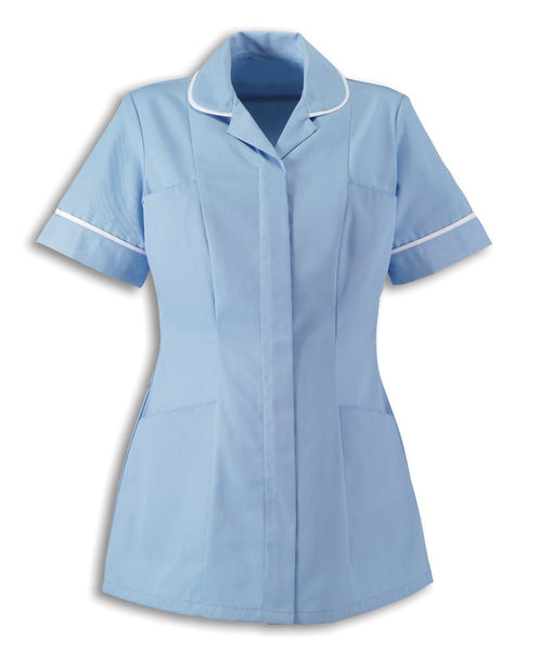 Traditional Nurses Tunic with Contemporary Cut Pale Blue