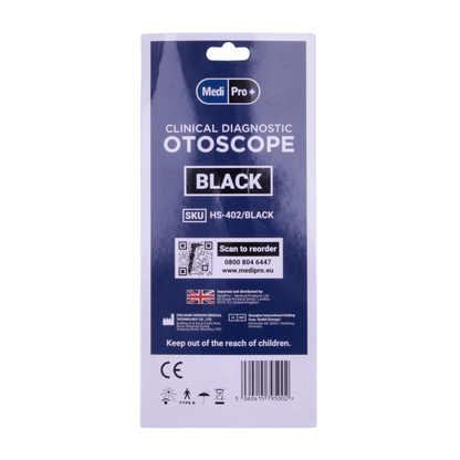 MediPro Clinical Diagnostic Mini Otoscope - Black