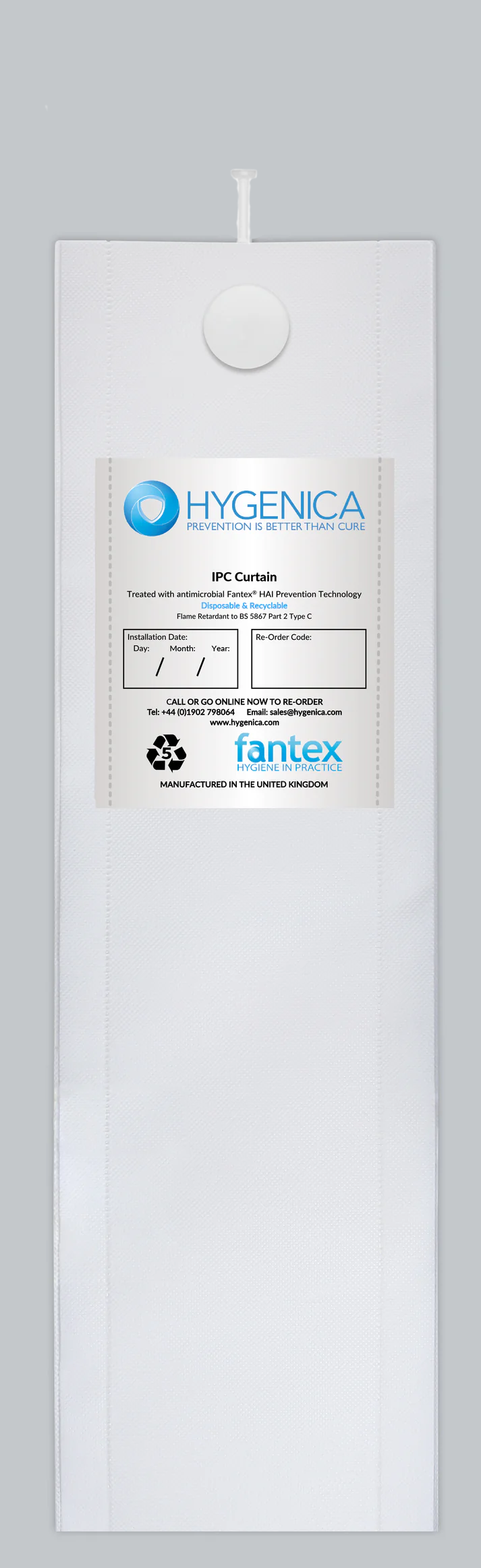 Anti-Microbial treated fantex IPC disposable cubicle curtain - 3.6m x 2m) - EOL - 