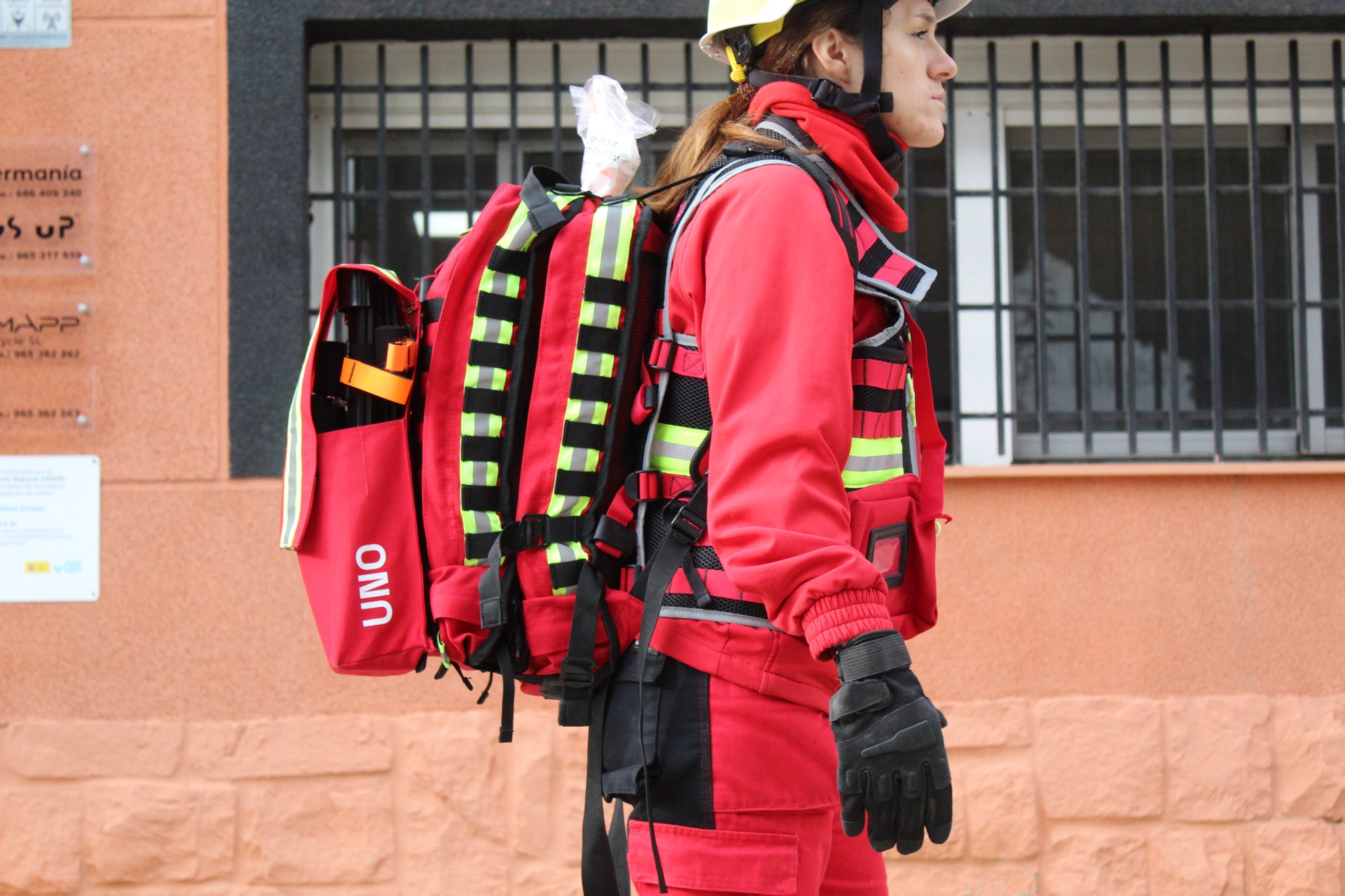 Compact Modular Tactical Backpack Red - Polyester - 