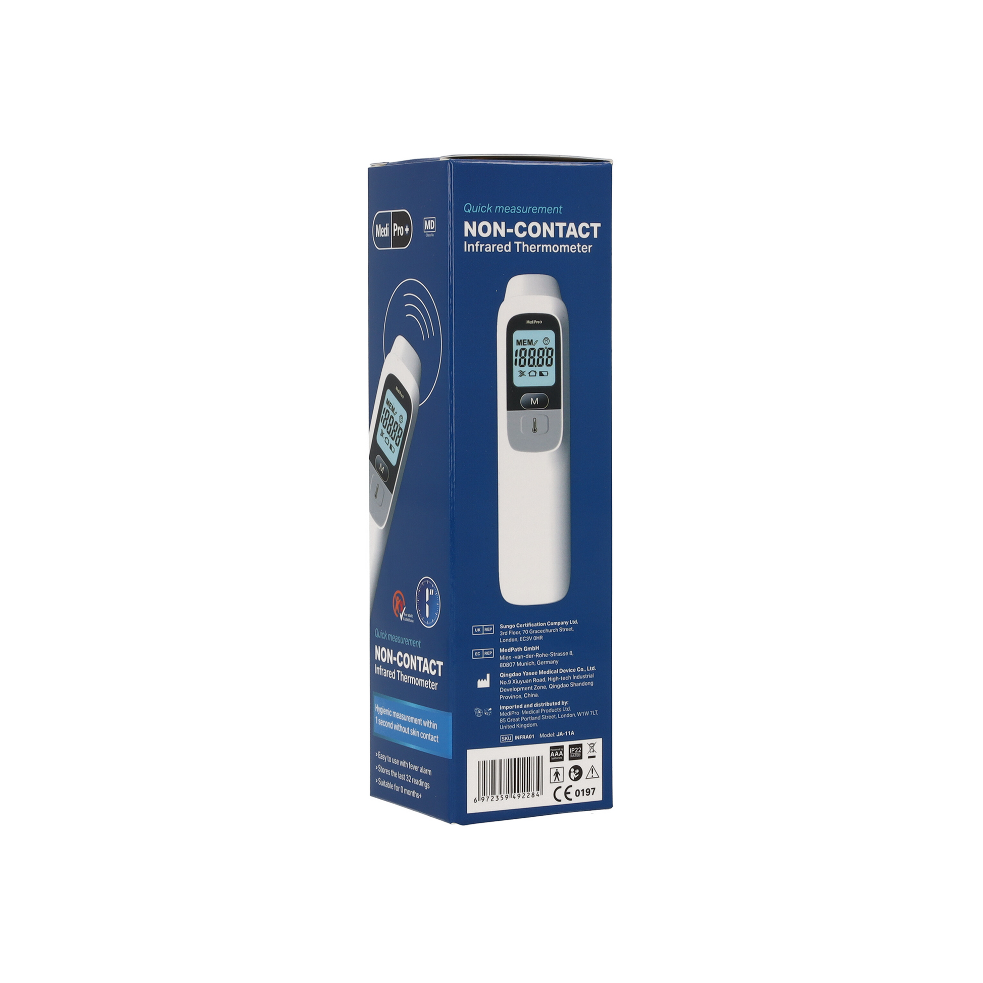 MediPro Non-Contact Forehead Infrared Digital Thermometer - 