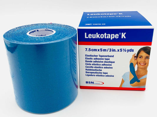 Leukotape® Kinesiology Tape 7.5cm x 5m - Blue Pack of 5