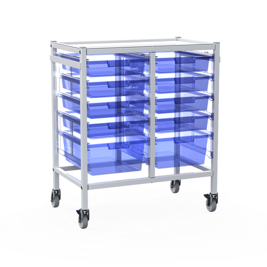 Shuttleworth Double Medical Storage Trolley - 