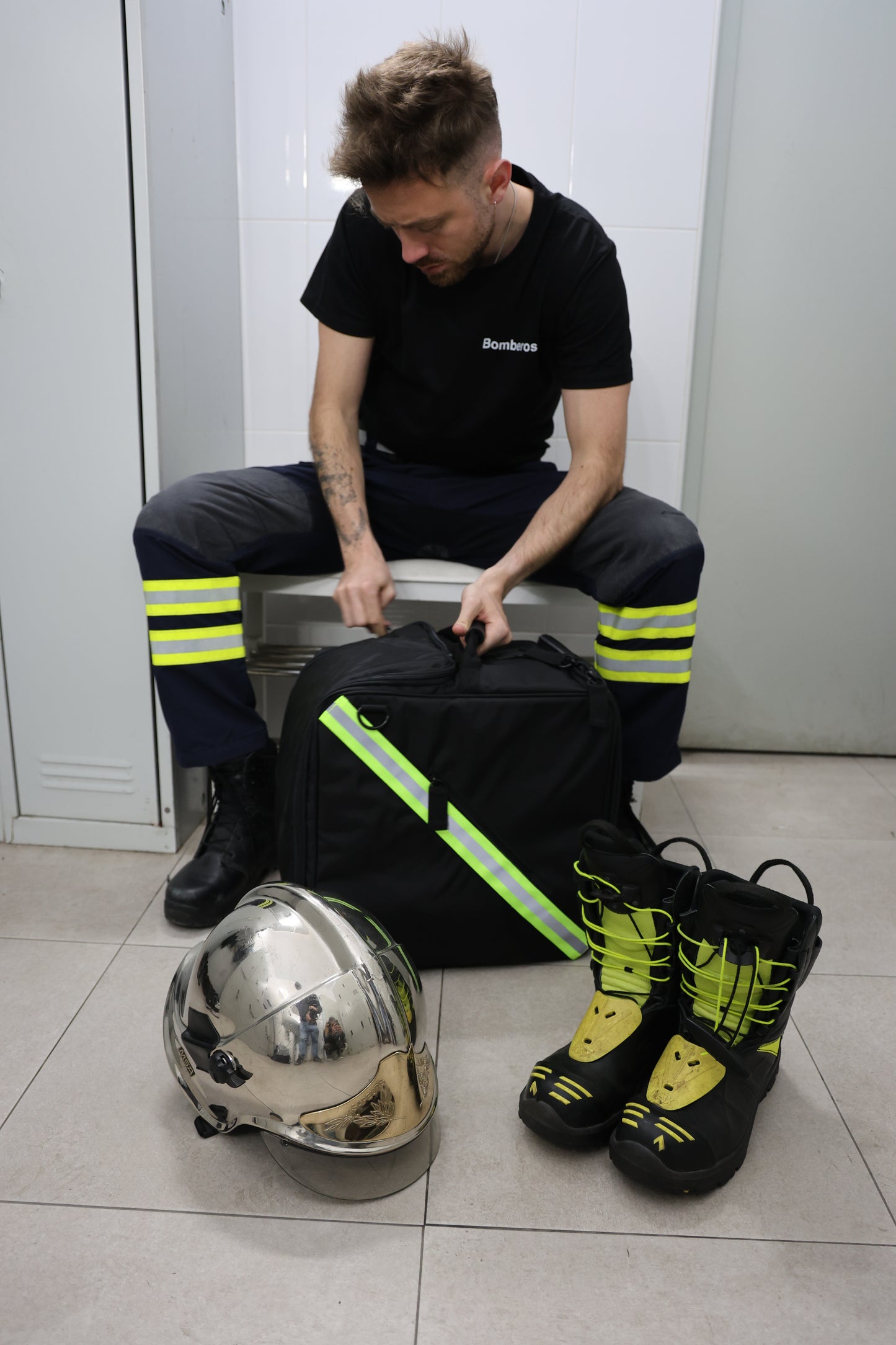 Secure Transport Bag for Boots and Helmet - Black - 