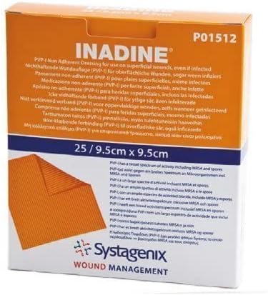 Inadine wound Dressing 9.5cm x9.5cm 25~ main image 1