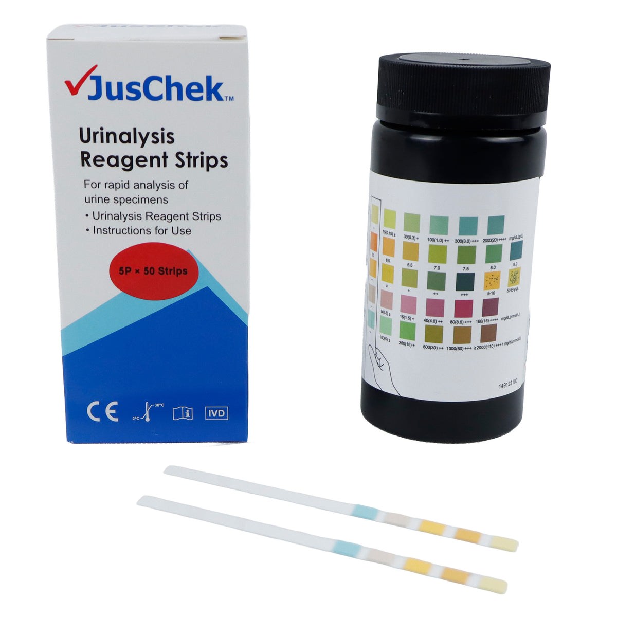 Juschek Urinalysis Strips - 5 Parameter (x50 Strips)