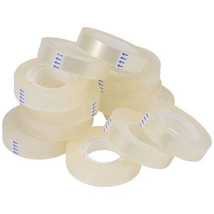 Q-Connect Easy Tear Tape Rolls, 12mm x 66m (12 Pack)  - 