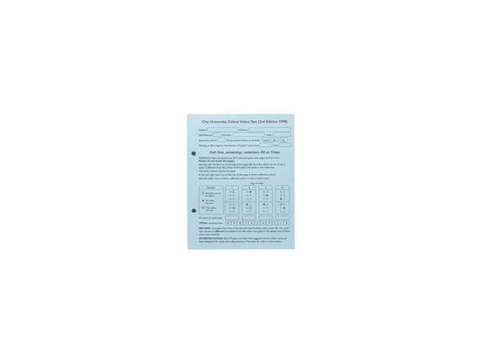 Recording Charts for City University Colour Vision Test Edition 3 - 