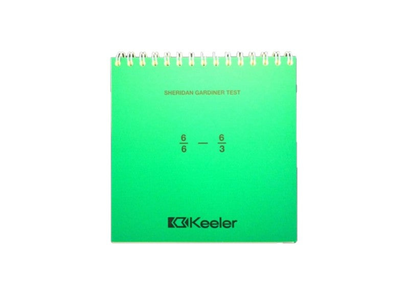 Orthoptic Booklet 6/6 - 6/3 green cover - 