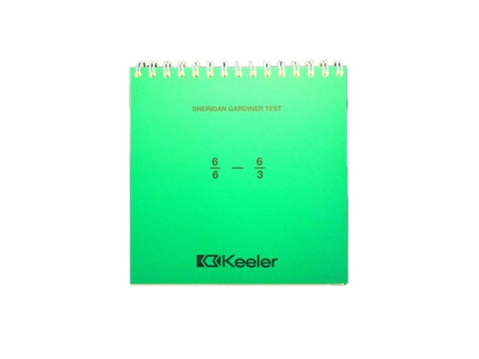 Orthoptic Booklet 6/6 - 6/3 green cover - 