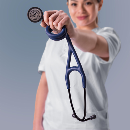 Littmann Cardiology IV Diagnostic Stethoscope: Satin Navy Blue Tube 6242C - 