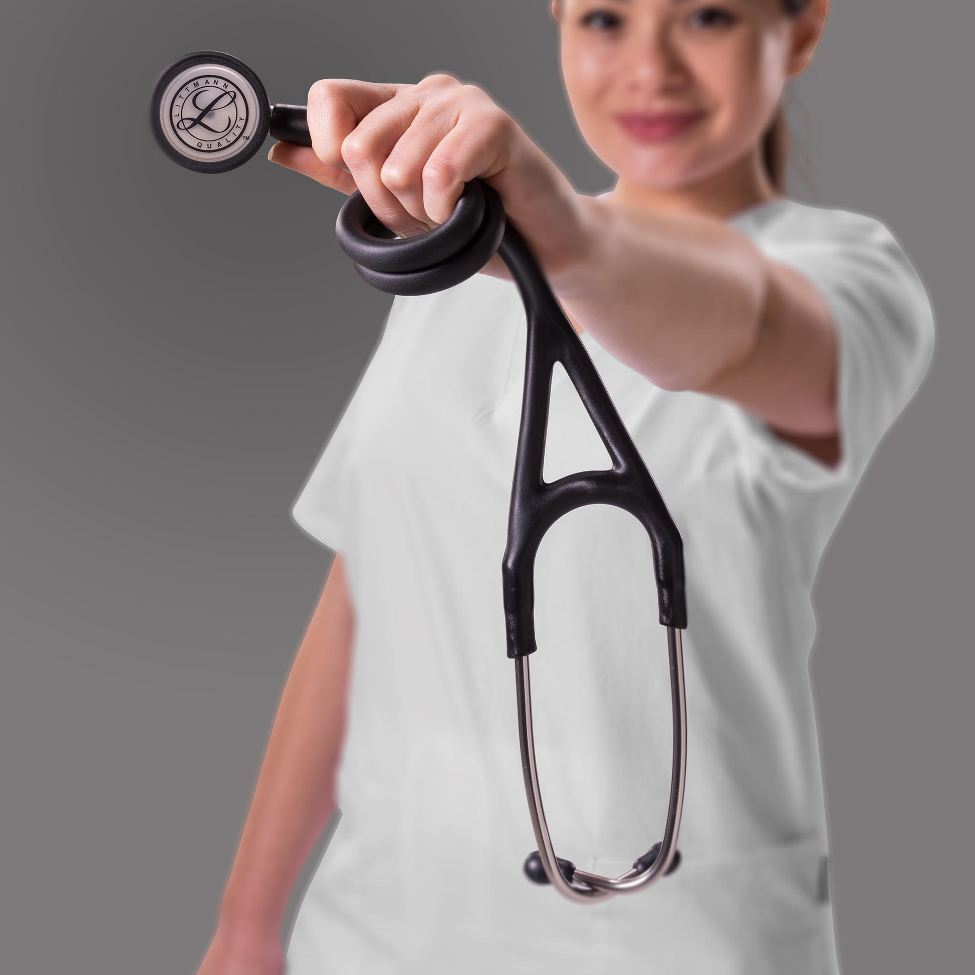 Littmann Cardiology IV Diagnostic Stethoscope: Satin Black Tube 6177C - Mirror Chestpiece with 27" Black Satin Finish Tube for Added Comfort, Flexibility and Cleanability
