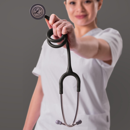 Littmann Classic III Monitoring Stethoscope: Satin Black Tube 5620C - Stainless Steel Chestpiece with 27" Black Satin Finish Tube for Added Comfort, Flexibility and Cleanability