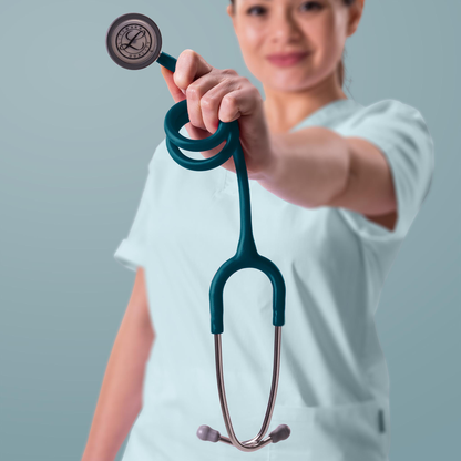 Littmann Classic III Monitoring Stethoscope: Satin Caribbean Blue Tube 5623C - Stainless Steel Chestpiece with 27" Caribbean Blue Satin Finish Tube for Added Comfort, Flexibility and Cleanability