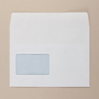 River series White Envelopes with Window  - Box of 1000