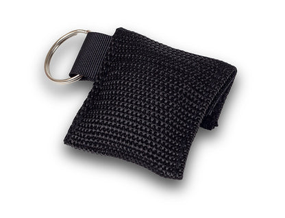 Key Ring CPR Mask Bag - Black - 