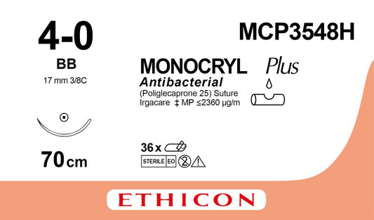 Monocryl Plus Vio 27in Usp4-0 - Box of 36 - Ethicon