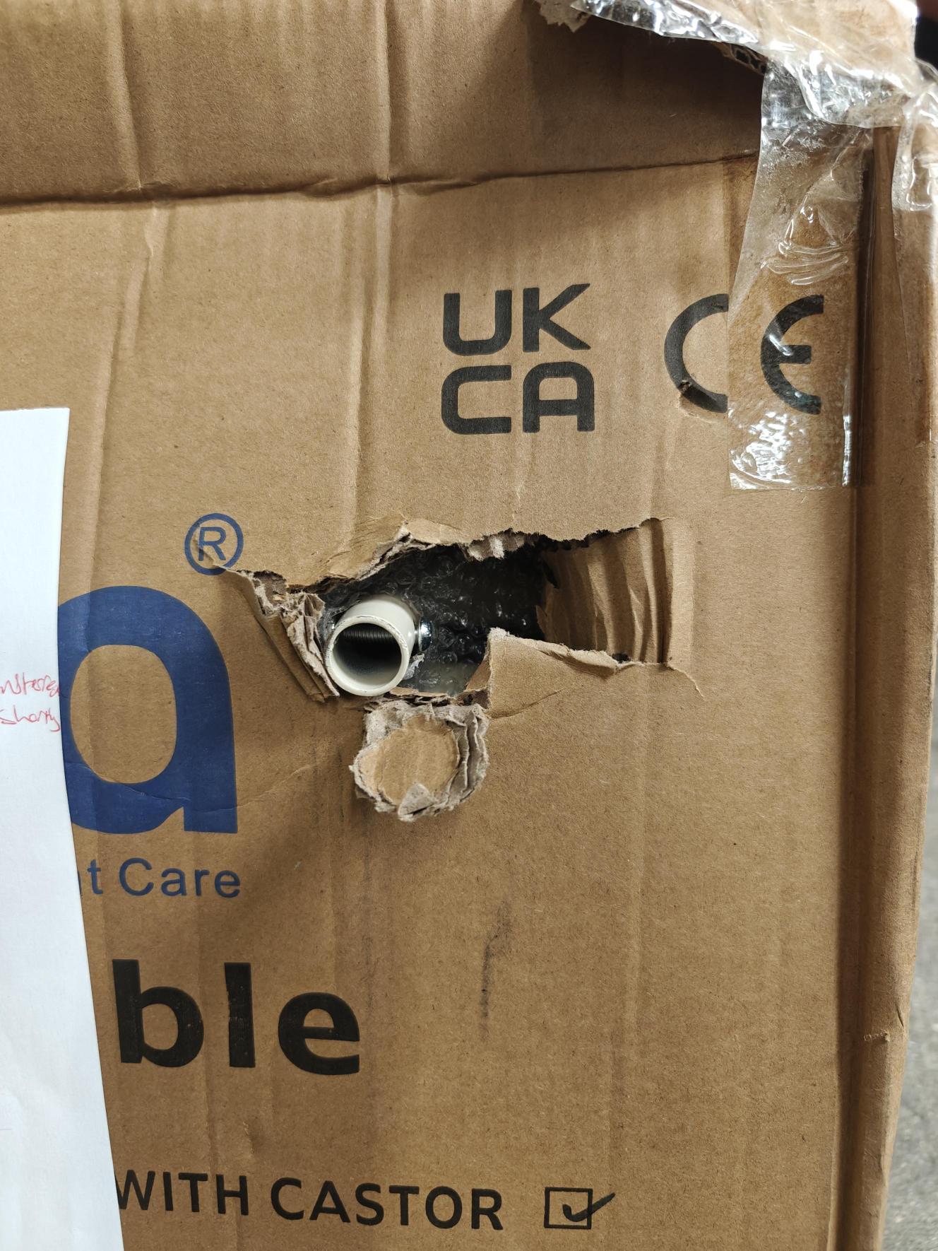 Overbed Table with Casters  - Oak - CLEARANCE - 