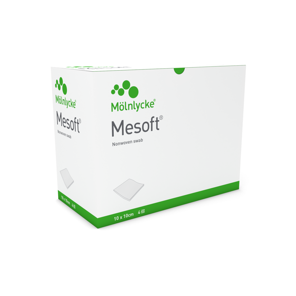 Mesoft 40 gsm Sterile Nonwoven Swabs 7.5cm x 7.5cm - Pack of 150