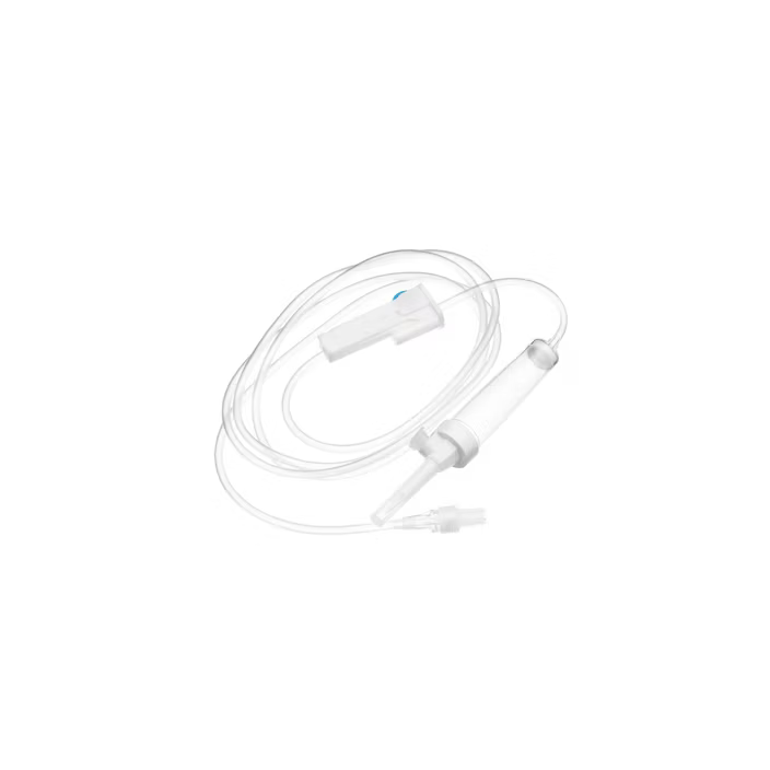 Gravity Set 188cm Straight Tubing with a Fixed Luer-Lock and Priming Cap - Box of 100