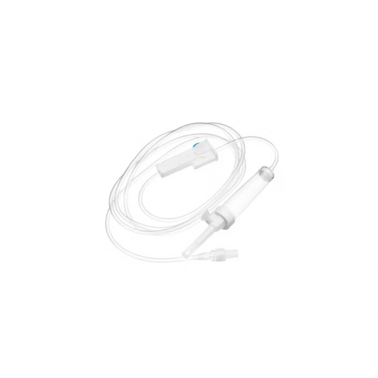 Gravity Set 188cm Straight Tubing with a Fixed Luer-Lock and Priming Cap - Box of 100 - 