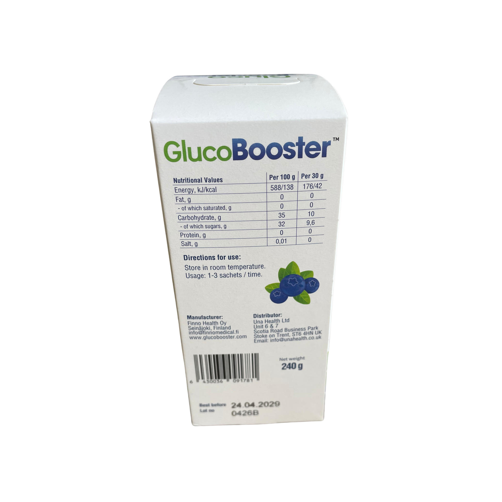 GlucoBooster Glucose Gel (8 x 30g) - 