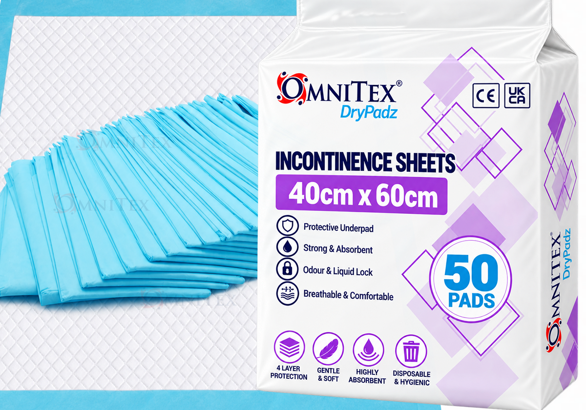 Omnitex DryPadz Disposable Bed Pads - Pack of 50 - 