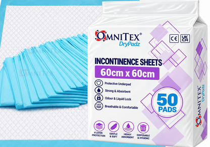 Omnitex DryPadz Disposable Bed Pads - Pack of 50 - 