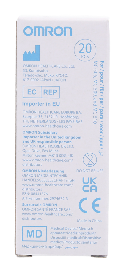 Omron Probe Covers for Gentle Temp EAR Thermometer (Pack of 20) - 