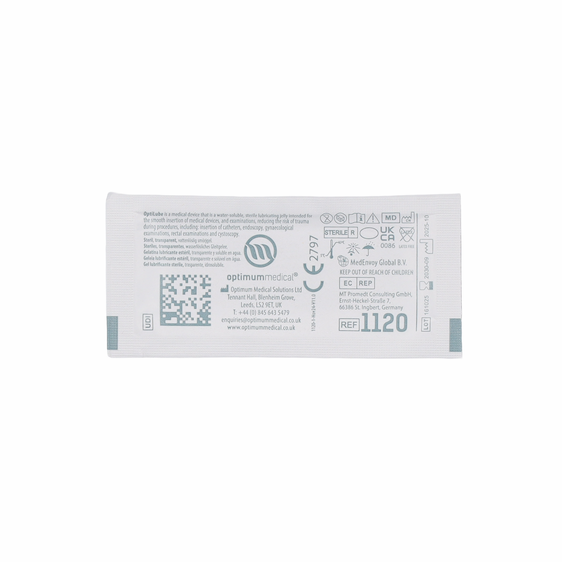 Optilube Sterile Lubricating Jelly - 5g Sachet