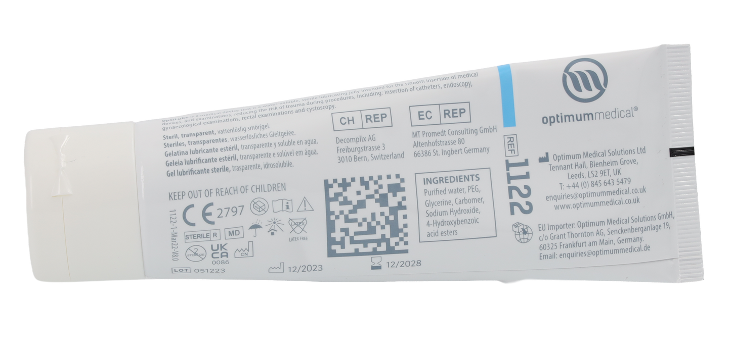 Optilube Sterile Lubricating Jelly - 82g Tube