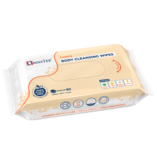 Omnitex Body Cleansing Wipes - Pack of 80 - 
