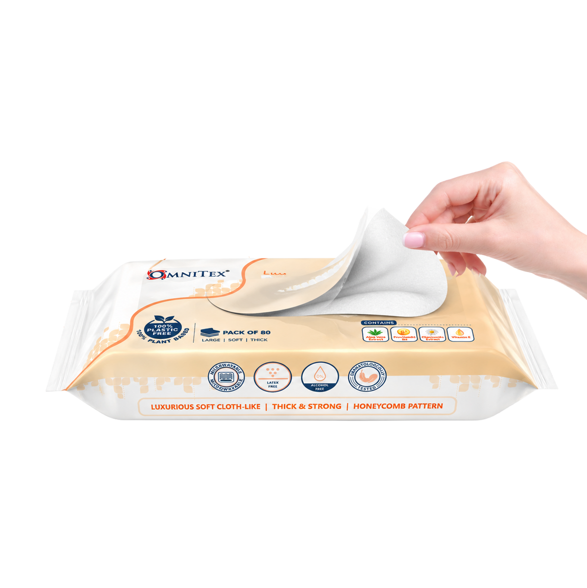 Omnitex Body Cleansing Wipes - Pack of 80 - 