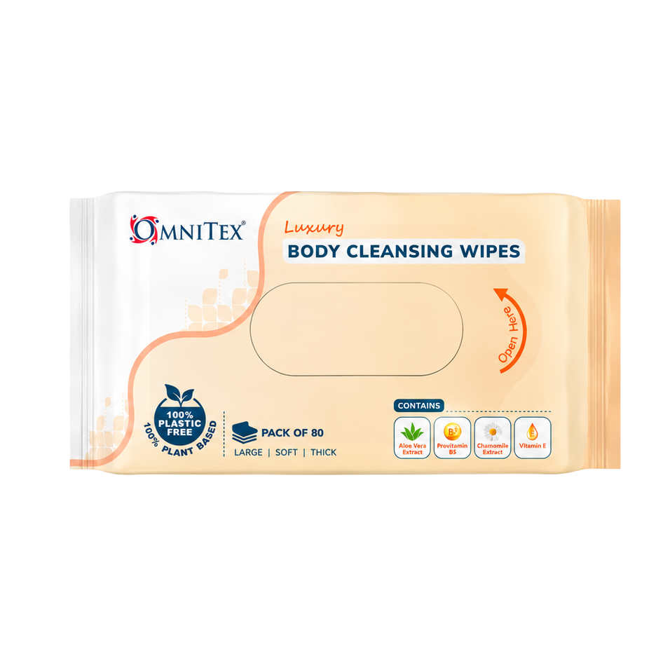 Omnitex Body Cleansing Wipes - Pack of 80 - 
