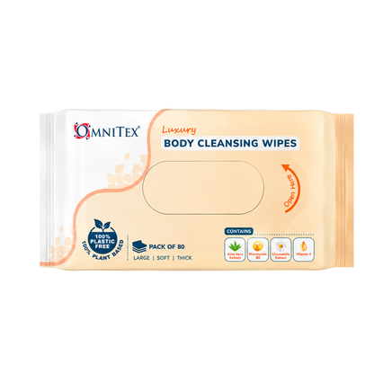 Omnitex Body Cleansing Wipes - Pack of 80 - 