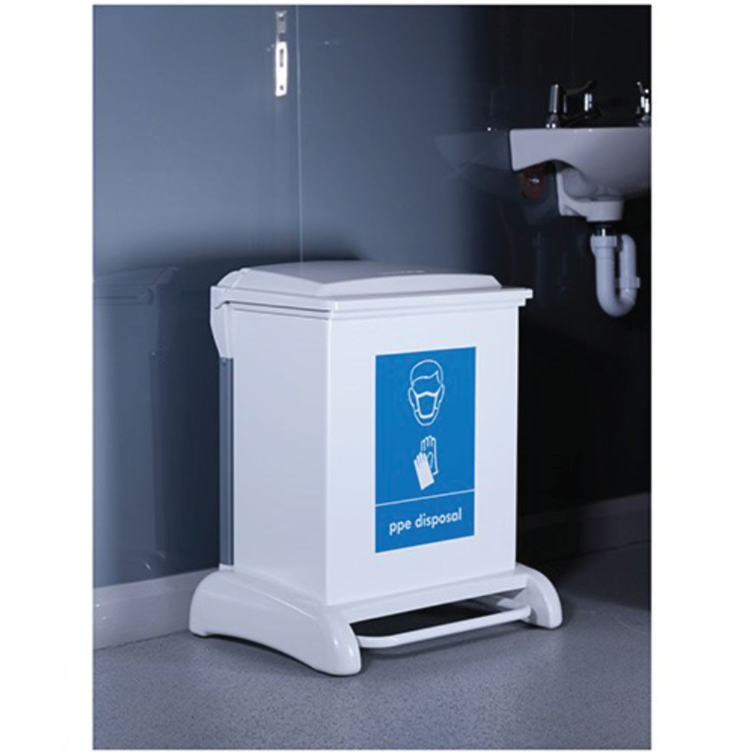 PPE Disposal Hybrid Sackholder - White - 28 Liters - 