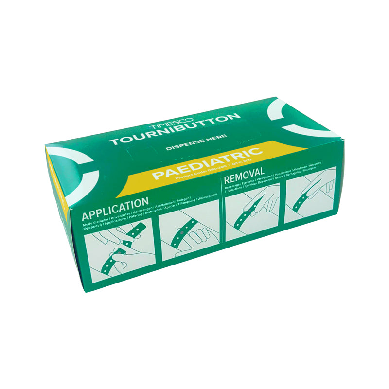 TourniButton Paediatric Single Use Tourniquets (Box of 200) - 