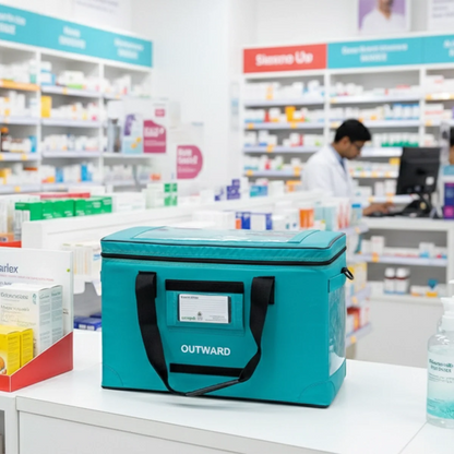 Insulated Pharmacy Bag 460mm x 305mm x 255mm - Green