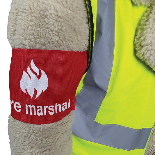 Fire Marshal Armband, Velcro Closure - Single - 
