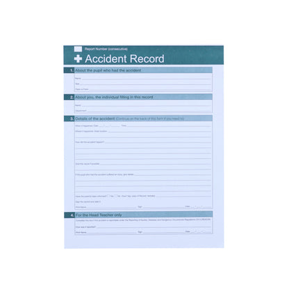Pupil Accident Book - Safety First Aid