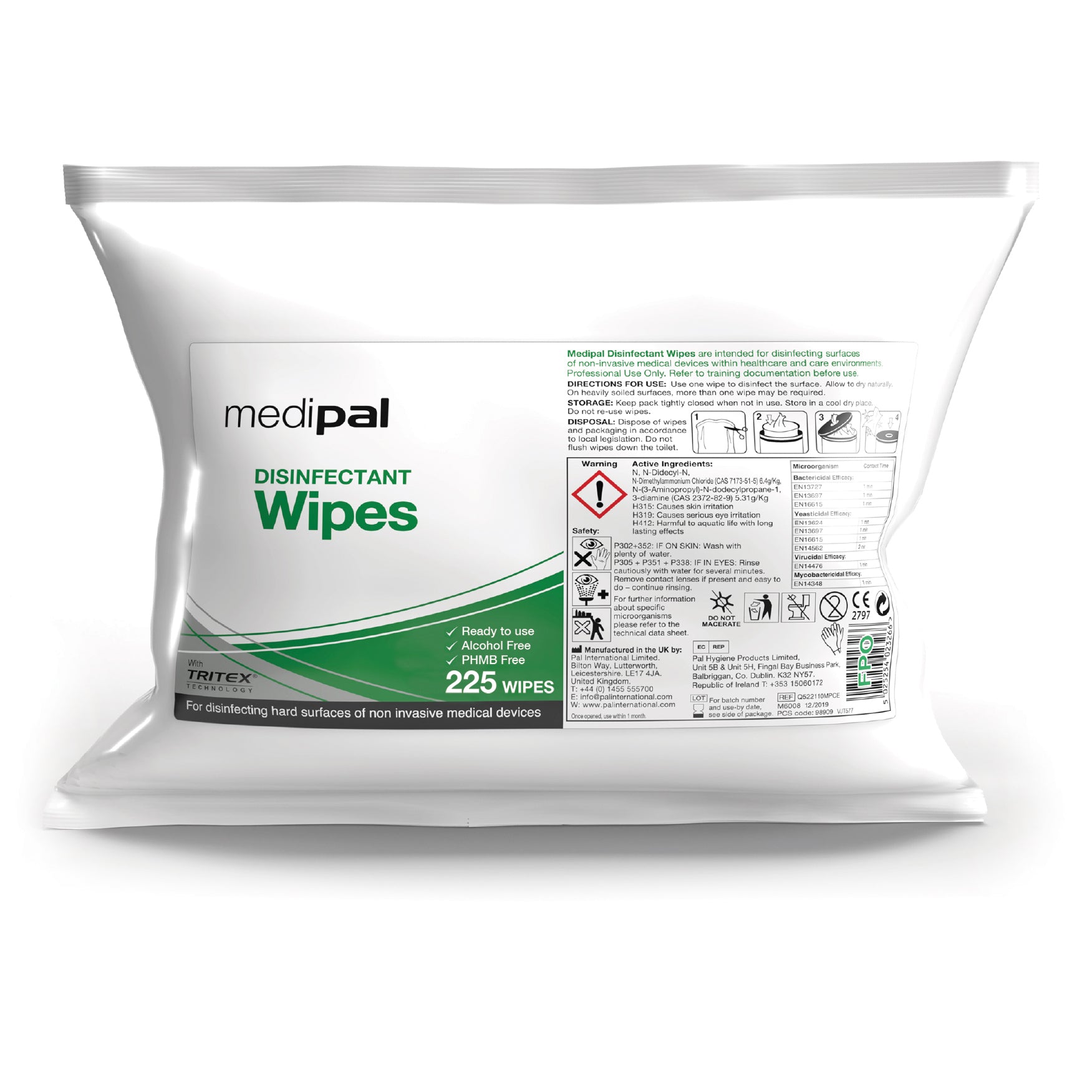 Medipal Disinfectant Wipe - Refill of 225 Wipes - 