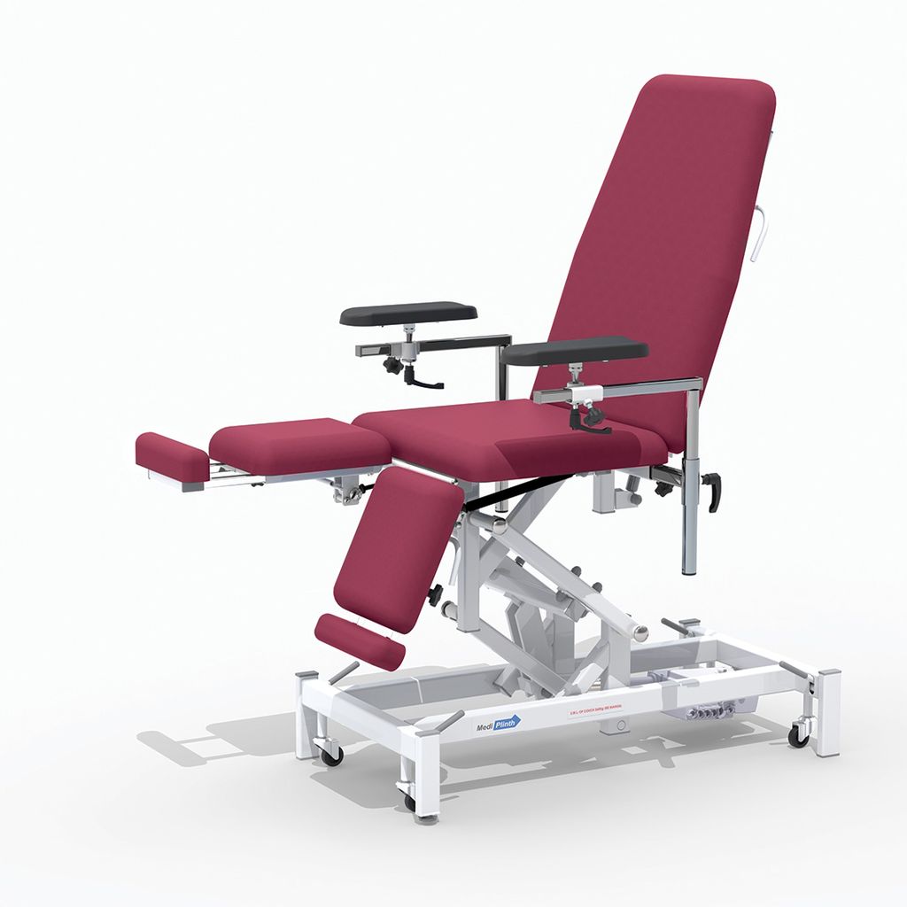 Medi-Plinth Phlebotomy Chair with Split Legs - Hydraulic - 