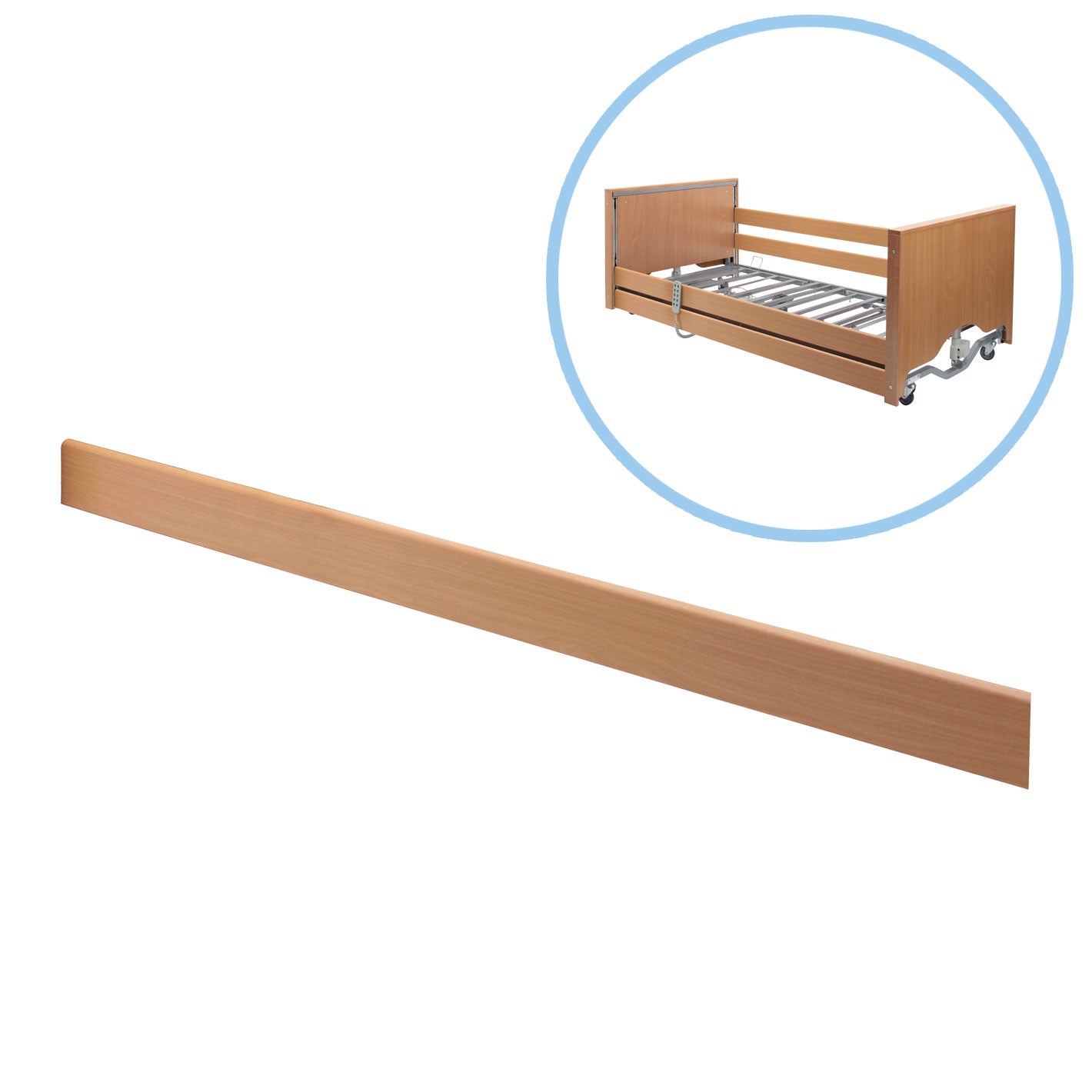 Wooden Bar Side Rail Set for Casa/Bradshaw Beds - 4 x rails - Drive Medical